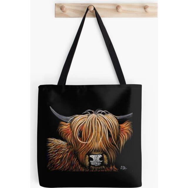 Tote Bags Scottish Highland Cow PRiNT 'HAMISH' Grocery for School Library Gym