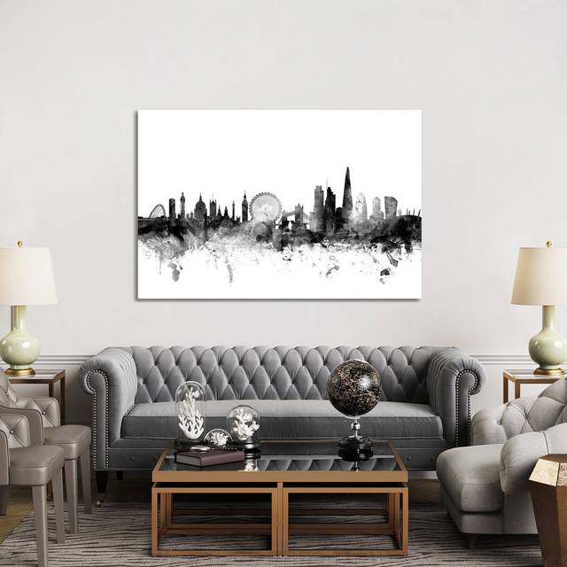 London, England in Black and White II by Michael Tompsett - Wrapped Canvas Art Prints (101.6cm H x 152.4cm W x 3.81cm D)