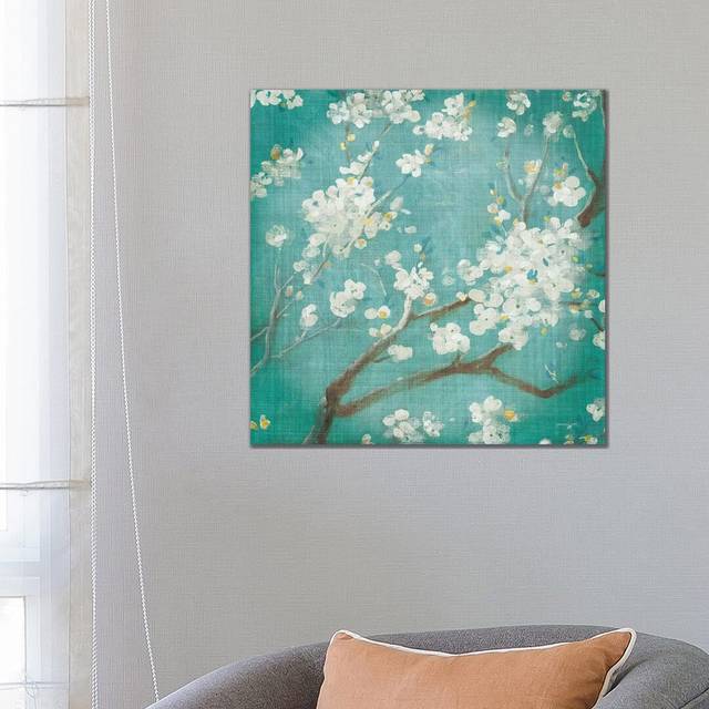 Greenhouse Orchids on Shiplap Crop by Danhui Nai - Wrapped Canvas Art Prints (66.04 cm H x 66.04 cm W x 3.175 cm D)