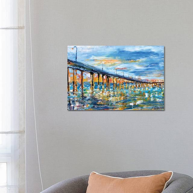 Ob Pier by Karen Tarlton - Wrapped Canvas Painting (66.04 cm H x 45.72 cm W x 3.175 cm D)