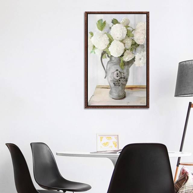 Parisian Pot II by Stellar Design Studio - Painting on Canvas - Brown Floater Frame (101.6 cm H x 66.04 cm W)