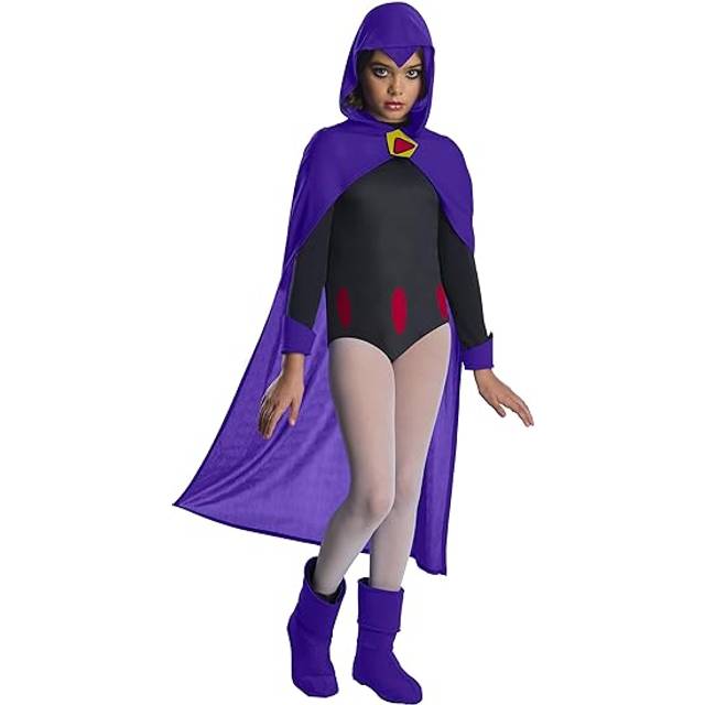 Kids Teen Titans Raven Costume | Teen Titan Costumes - Black&#47;Purple (L)