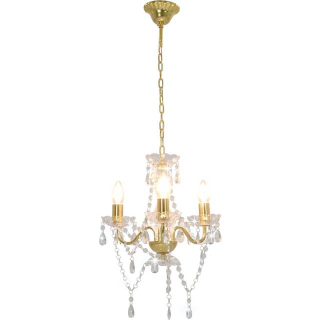 Rosdorf Park Alton 3 - Light Chandelier Pendant Gold 45cm H X 80cm W X 80cm D