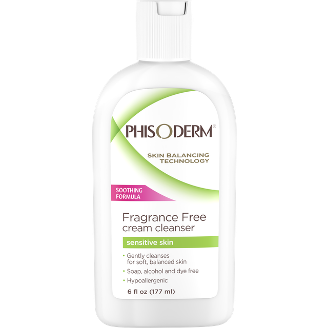 Phisoderm Fragrance Free Cream Cleanser For Sensitive Skin  6 Ounce (Pack of 3)