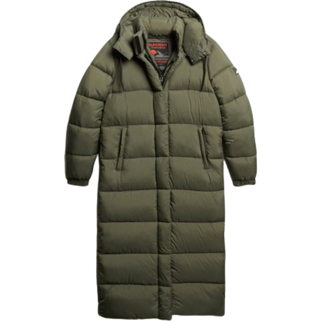 Superdry for woman. W5011587A Ripstop quilted long coat green (XS), Casual, Recycled Polister, Sustainable