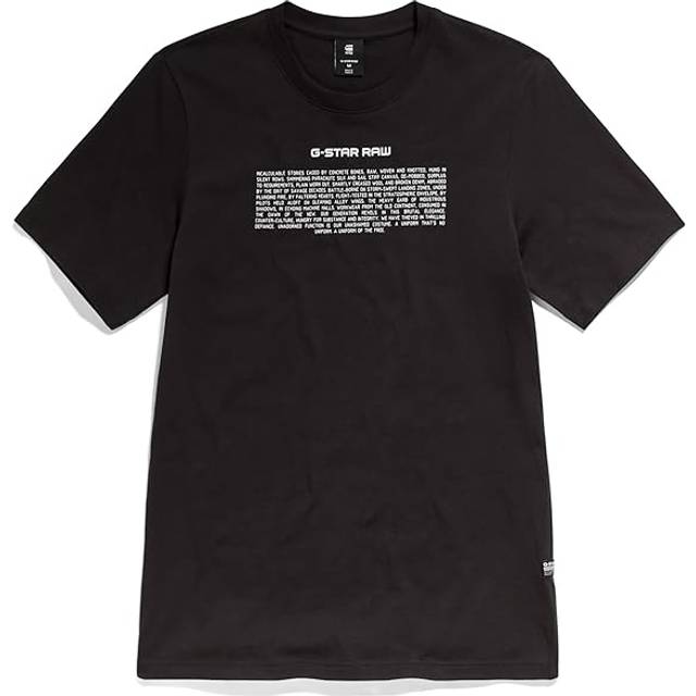 G-STAR RAW Herr Poem Slim R T T-shirt, Svart (Dk Black D23902-336-6484), M