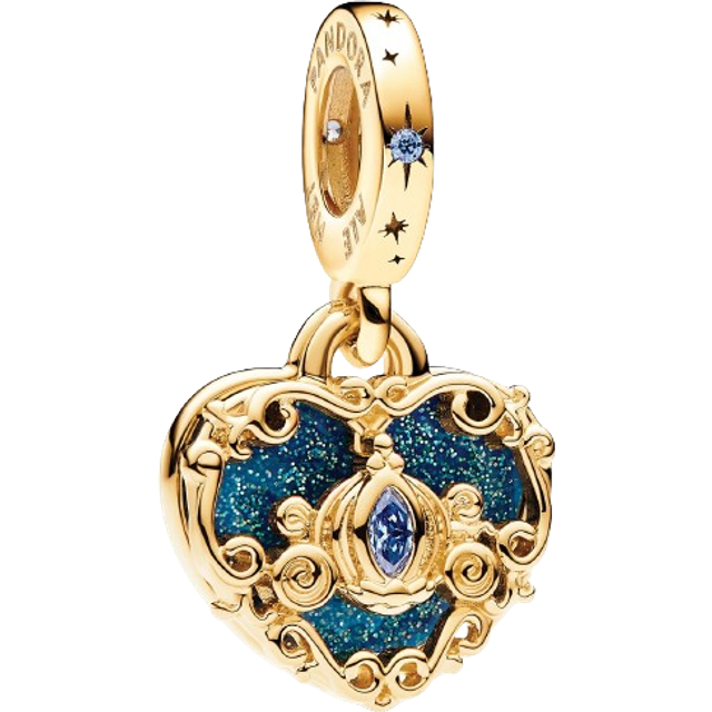 Pandora Charms Disney Cinderella Double Carriage and Heart Pendant Charm 763072C01