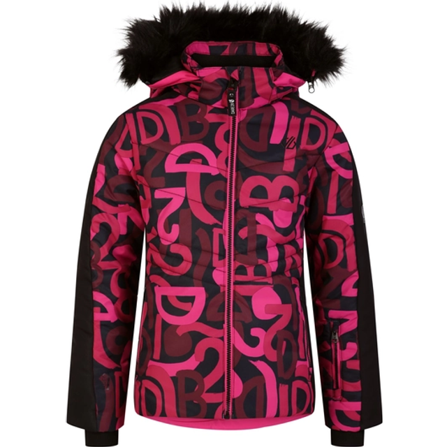 Dare2b Kids Ding Ski Jacket: Pure Pink Graffiti: 7-8 Years Size: 7-8 Y