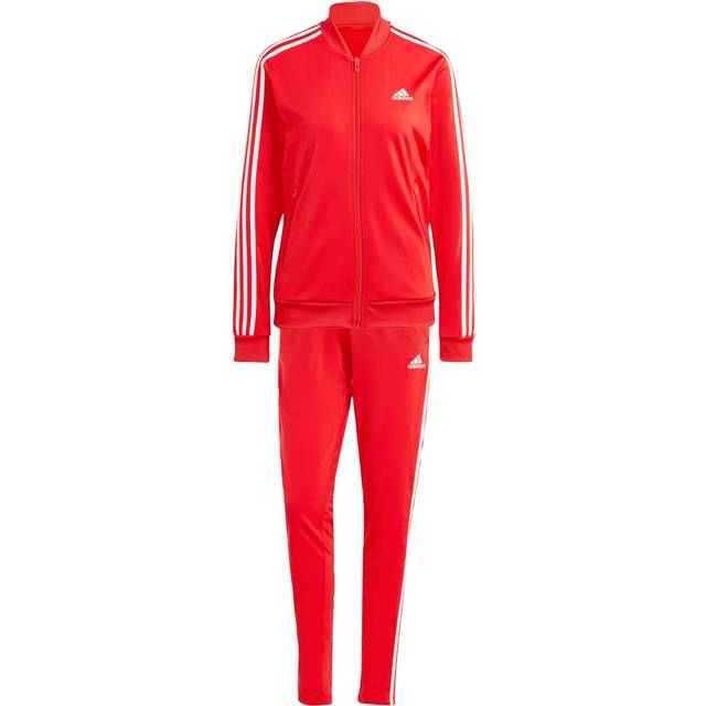 Adidas, Sport, Dam, L, Polyester, Essentials 3-Stripes Träningsdräkt - red (L)