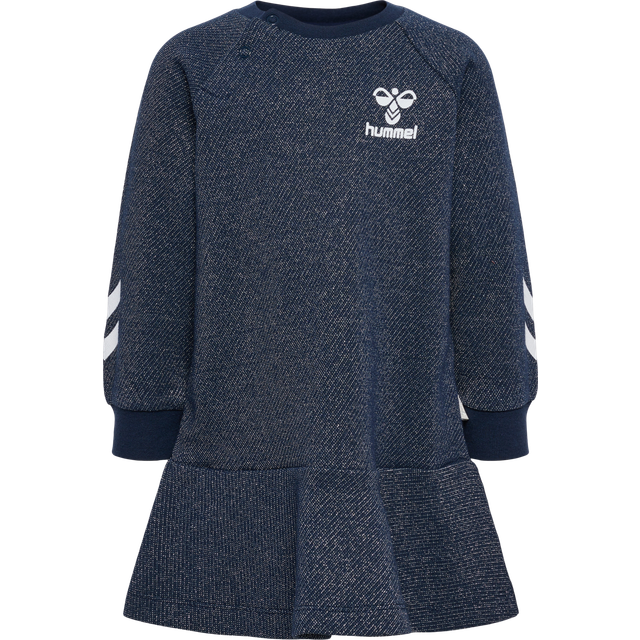 Hummel Klänning - hmlSally - Sargasso Sea m. Silverglitter - Hummel - 1½ år (86) - Klänning