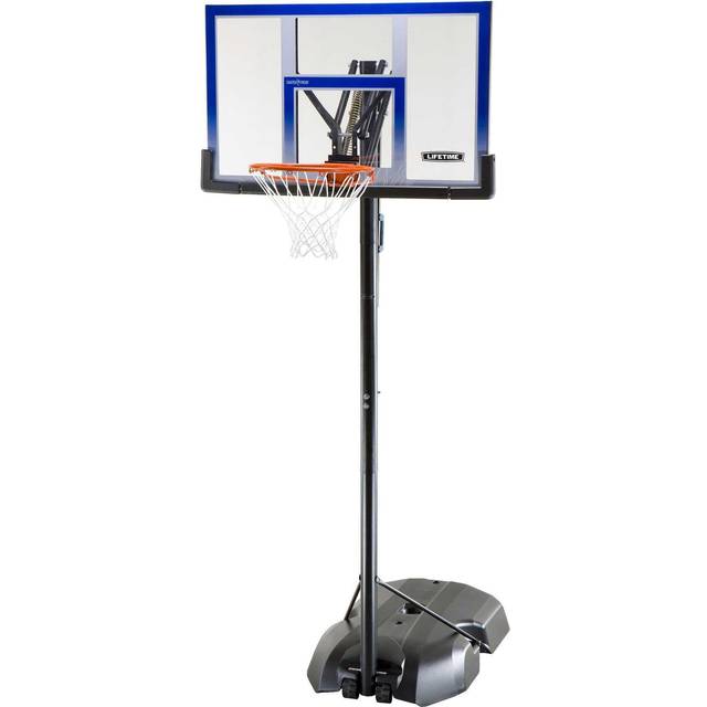 Lifetime Adjustable Portable Basketball Hoop - 48-inch Polycarbonate, Black