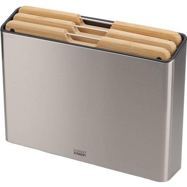 Joseph Joseph Folio Steel 3 Piece Bamboo Cutting Board Set