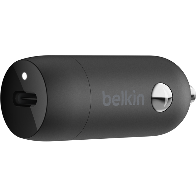 Belkin USB-C Snabbladdare för Bil 20W Med Power Delivery för iPhone 15, 14, 13, 12, Samsung Galaxy S24, S23, Google Pixel, iPad Pro, Mini, Note20 och Mer