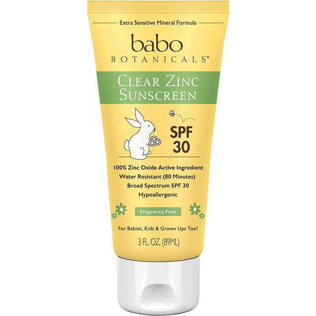 Babo Botanicals Clear Zinc SPF 30 Sunscreen Lotion Fragrance Free 3 fl oz