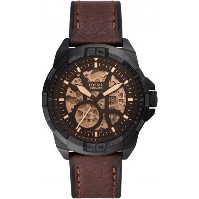 Fossil ME3219 Bronson Automatic Brown Leather Strap Watch - W10289