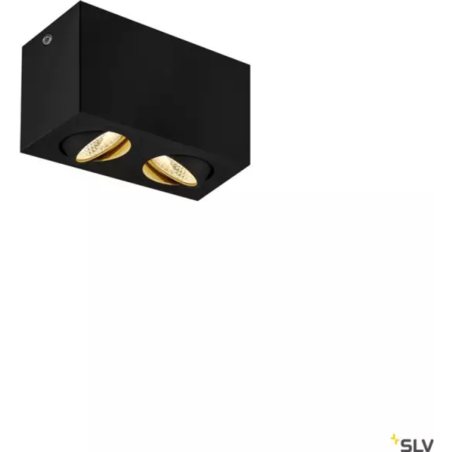 SLV TriLEDo Double LED Indoor Surface-Mounted Ceiling Light Black 3000K 16W