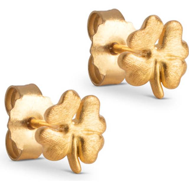 Enamel Copenhagen Øreringe - Studs Organic Clover - Gold Colour