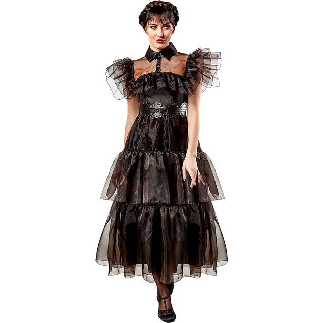 WED - WEDNESDAY RAVE'N DRESS ADULT M - Adams Family - Black