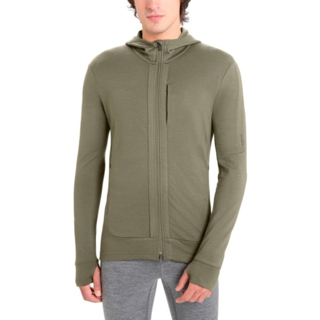 icebreaker Quantum 3 Merino Long Sleeve Zip Hoodie - Loden - S
