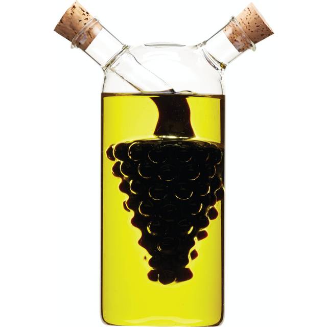 KitchenCraft World of Flavours Italian Glass Dual Oil and Vinegar Bottle 50ml - Clear