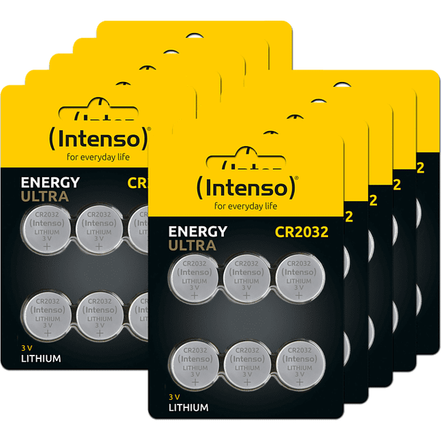 60 x Intenso Energy Ultra Litium knappcell CR2032 10 x 6 blister, 7502436MP