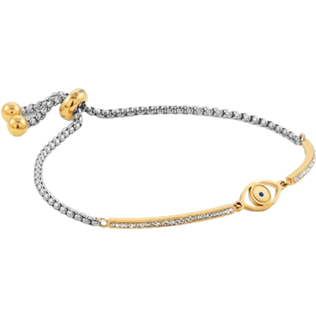 Nomination Milleluci Gold Finish Cubic Zirconia Eye Bracelet 028006/056 - Two Colour