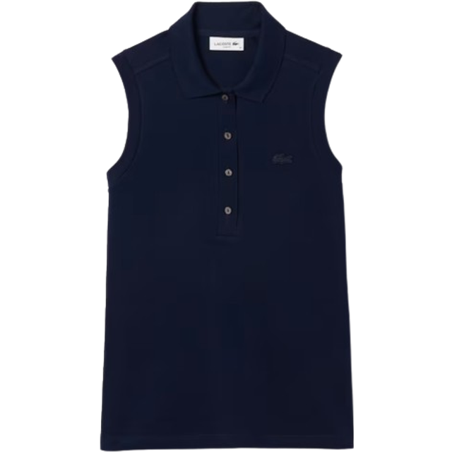 Lacoste Slim Fit L.12.D Sleeveless Stretch Polo Shirt - Blue