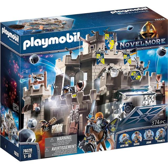 Playmobil 70220 Knights Toy Grand Castle of Novelmore with Traps, Catapult and Stone Throwers