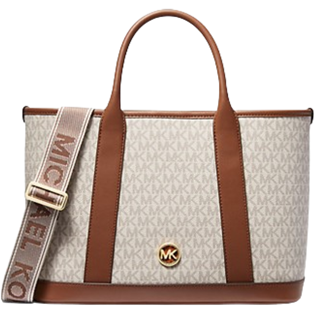 MK Luisa Medium Signature Logo Satchel - Natural - Michael Kors - ONE SIZE