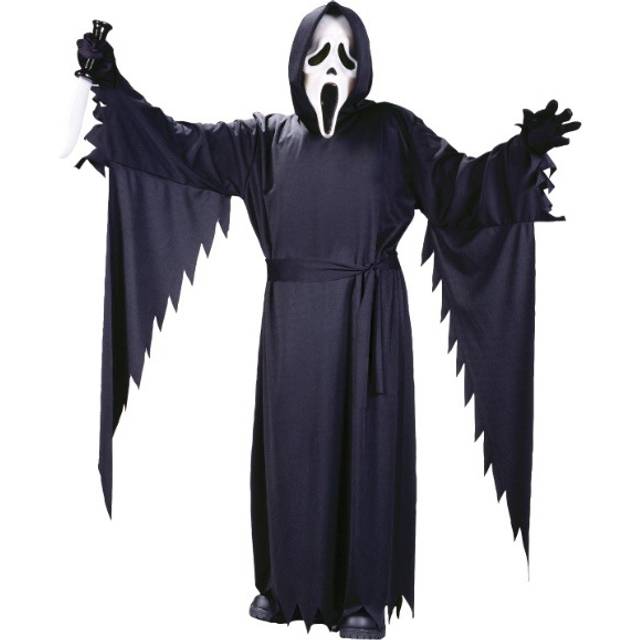 Scream ghost demon fancy dress halloween horror boys childs grim reaper costume