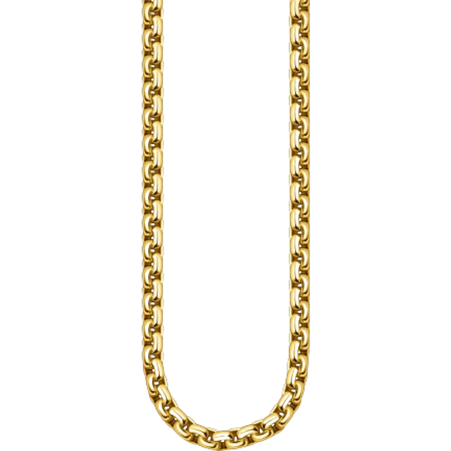 Thomas Sabo Herren Venezia-Kette vergoldet, aus 925er Sterlingsilber mit 750er Gelbgold-Vergoldung, Länge 60cm, KE1110-413-39-L60