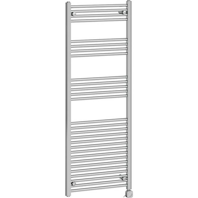 (1600x600mm, Chrome) WarmeHaus Electric Heated Towel Rail Straight Thermostatic Bathroom Towel Radiator