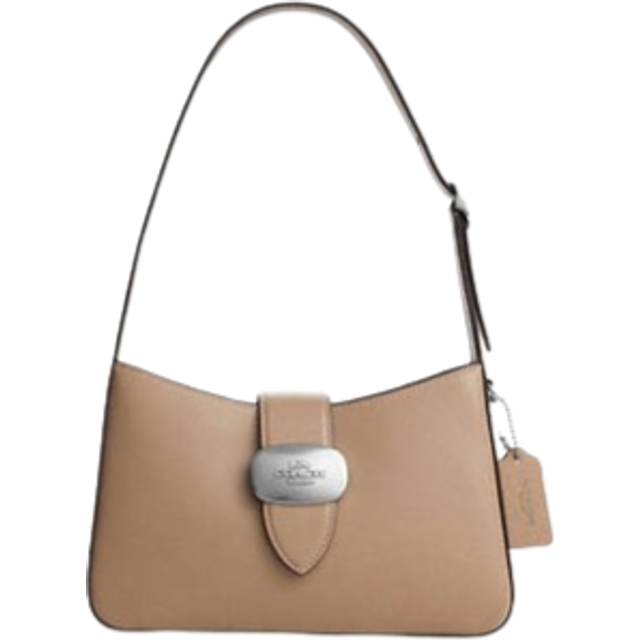 Coach Womens Smooth Leather Eliza Shoulder Bag - Beige - One Size
