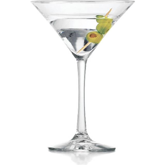 Libbey Entertaining Essentials Martini Glasses Set of 6  Dishwasher Safe Martini Set  Tall Stem Martini Glasses for Parties and More