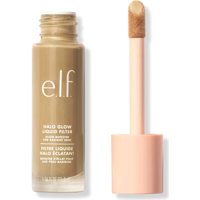 e.l.f. Halo Glow Flytande filter, hudförstärkare för en strålande, mjuk, fokuserad look, med hyaluronsyra, vegan och djurförsöksfritt, 3,5 medium, 31,5 ml