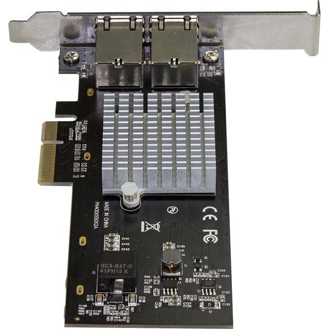 StarTech.com Dual Port 10G PCIe Network Adapter Card - Intel-X550AT 10GBASE-T & NBASE-T PCI Express Network Interface Adapter 10/5/2.5/1GbE Multi Gigabit Ethernet 5 Speed NIC LAN Card