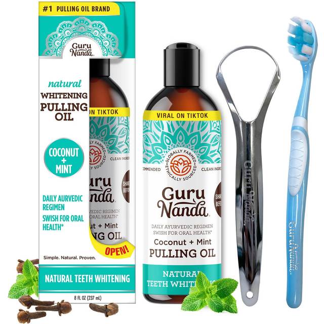 Oil Pulling (Mickey D's) with Coconut Oil, 7 Essential Oils, and Vitamins D, E, K2 Alcohol Free Mouthwash Supports