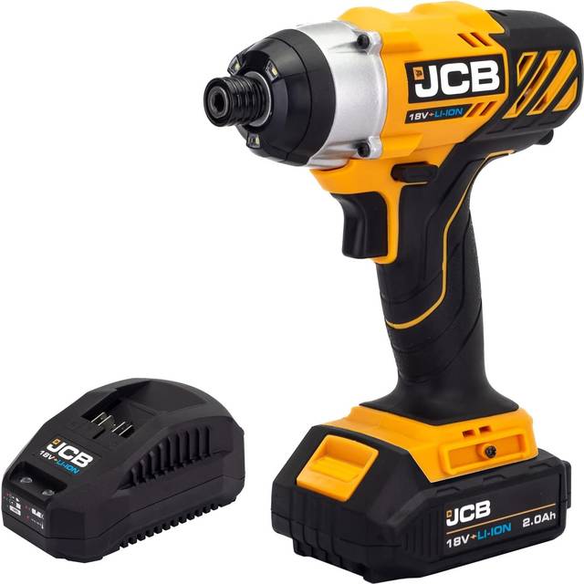 JCB 18V Impact Driver with 2.0Ah Lithium-ion battery and 2.4A charger