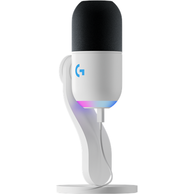 Logitech G Yeti GX – dynamisk RGB-spelmikrofon med LIGHTSYNC, USB-mikrofon för streaming, superkardioid, enkel anslutning via USB för PC/Mac – Vit