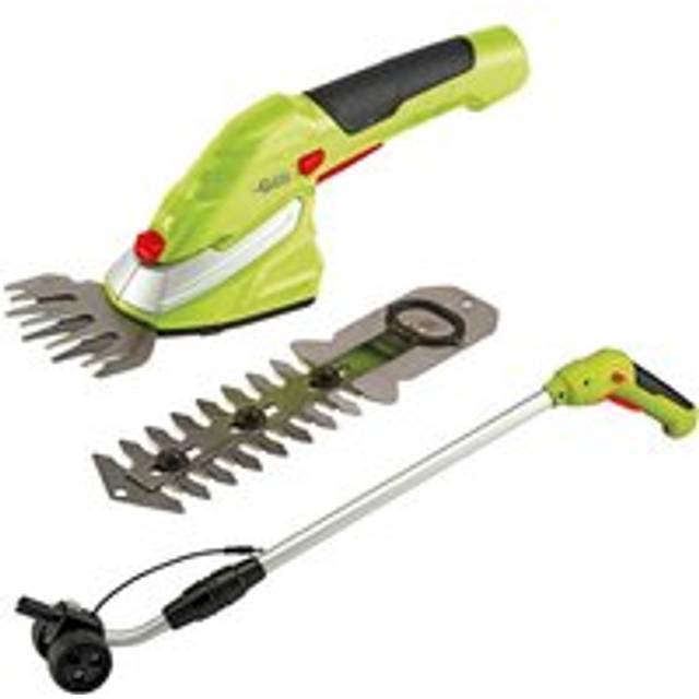 Garden Gear 7.2v Cordless Trimming Shears with Telescopic Handle and Wheel, Green
