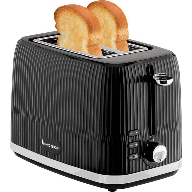 Innoteck Kitchen Pro 2 Slice Toaster With 7 Browning Controls And Stainless Steel Mechanism - Black, 800W, Black
