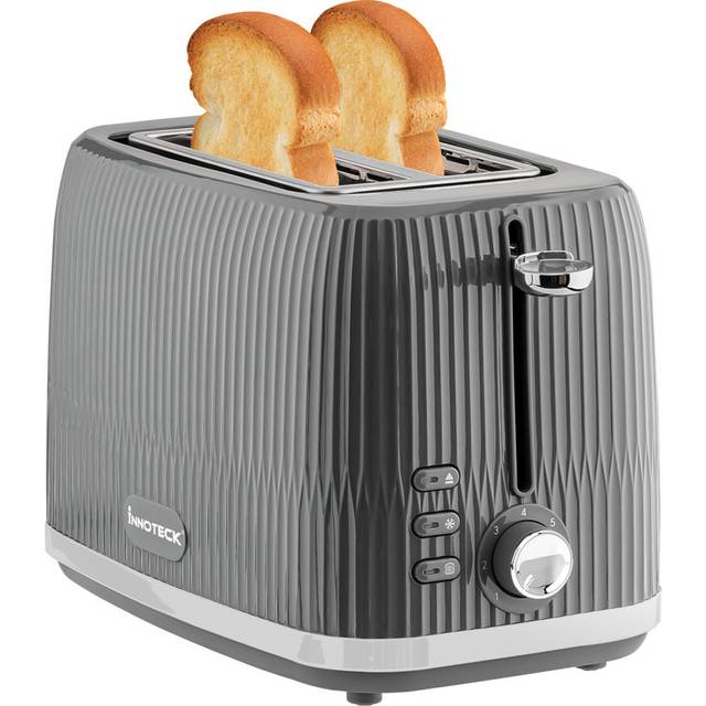 Innoteck Kitchen Pro 2 Slice Toaster With 7 Browning Controls And Stainless Steel Mechanism - Grey, 800W, Grey
