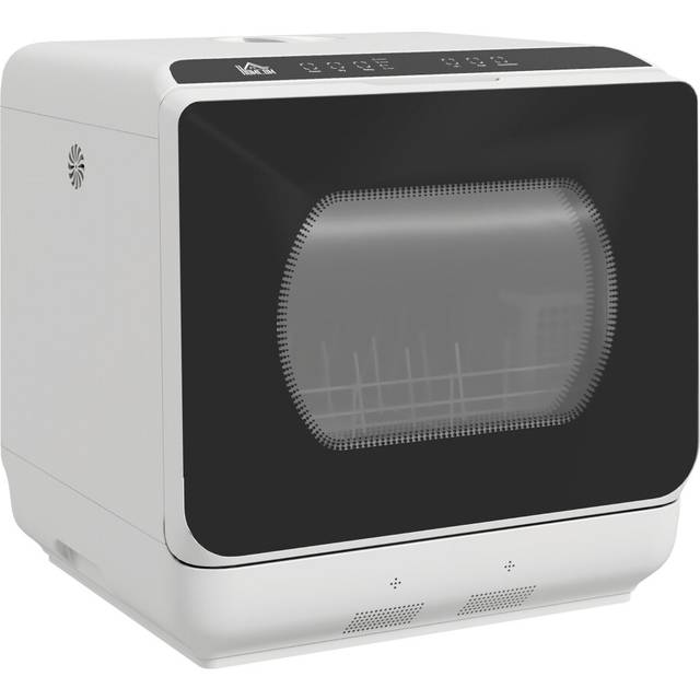 HOMCOM Worktop Dishwasher w/ 4 Place Settings 6 Programs White