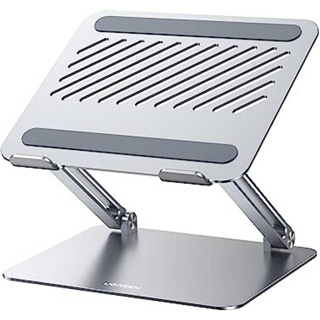 Laptop Stand for Desk Aluminum Adjustable Laptop Holder, Ergonomic Laptop Riser with Heat-Vent, Compatible with MacBook Pro Air, Dell Chromebook, HP
