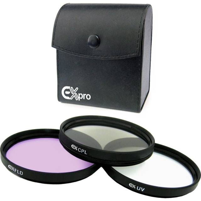 Ex-Pro 52mm Professional Multi Coated Glass Lens Filter Kit, UV, CPL Polarising
