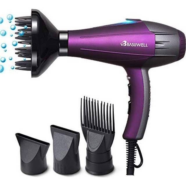 Basuwell Hair Dryer Professional Ionic Hairdryer 2100W Salon Fast Blow Dryers 3 Heat 2 Speed Settings Low Noise Far Infrared AC Motor With Hair D