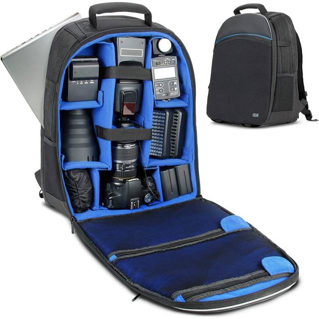 USA Gear Digital Camera Backpack - Includes Laptop Compartment, Rain Cover, Large Lens Storage and Weather Resistant Bottom - Compatible with Canon,
