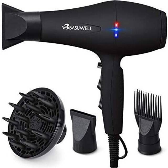 Basuwell Hair Dryer Professional 2100W Salon Hairdryer Ionic Far Infrared 2 Speed 3 Heat Cool Shot Setting AC Motor Blow Dryer With
