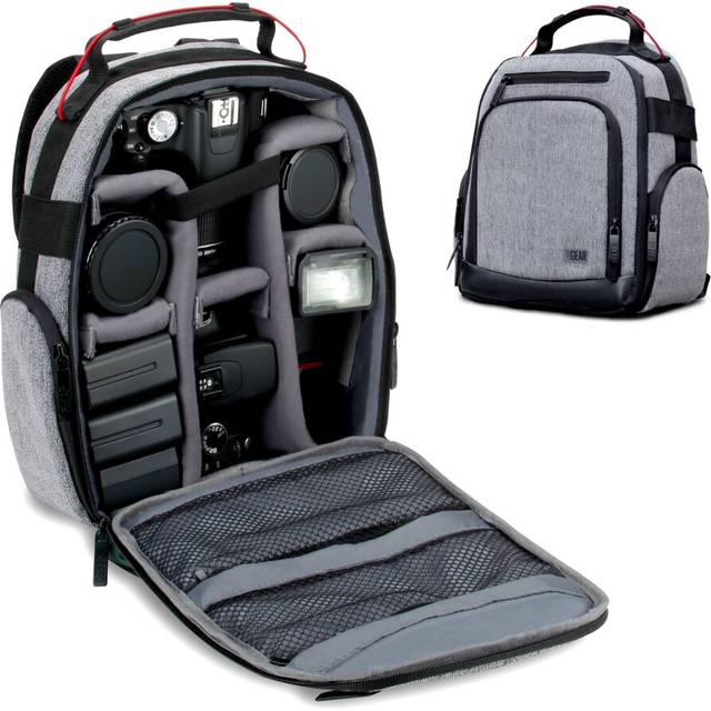 UBK DSLR Camera Bag Travel Rucksack Backpack Smooth Streamlined Design, Customizable Interior Dividers by USA GEAR - for Canon EOS 1300D 1200D 700D...