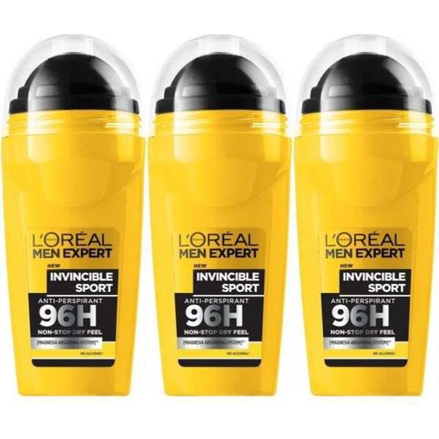 LOreal Men Expert Invincible Sport 96H Roll-On Deodorant, 50ml (Pack of 3)